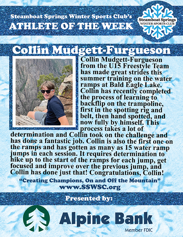 Athlete of the Week, Collin Mudgett-Furgueson